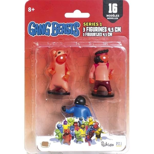 Gang Beasts-figurer - Lansay - Set med 3 - 4,5 cm - Samling - TV-spel