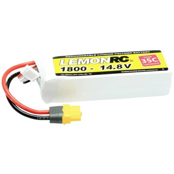 LemonRC LiPo batteri - 14,8V 1800mAh - 4 celler - 35C Softcase XT60