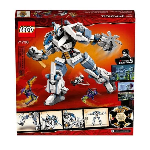 LEGO® NINJAGO 71738 Zanes Titan Battle Mech, Ninja Building Toy, Minifigures