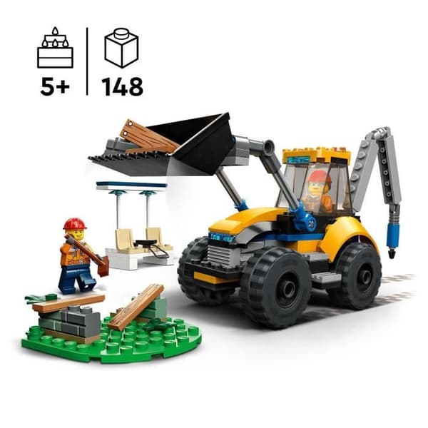 LEGO® City 60385 Bygggrävmaskin, Leksaksbyggnadsmaskin, Pojkar och Flickor 5 år