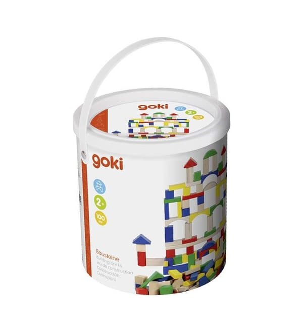 Goki Barrel träkonstruktionskuber 100 stycken
