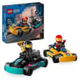 Miniatyrbild 1 av 6: LEGO® 60400 City Karts och racerförare, leksak med 2 karting, med 2 bilförare minifigurer