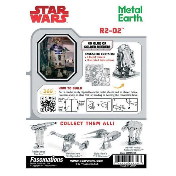 3D metallmodell - Star Wars - R2-D2 - 1 st - Från 5 år - Vuxen