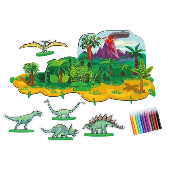 Byggsatsspel - Deko dinosaurier - 21 bitar - Att montera själv - Från 6 år - Både för tjejer och killar