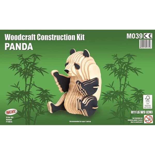 FSC träbyggsatser - QUAY - Panda - H11cm x L6cm x P9cm - Från 7 år - Unisex