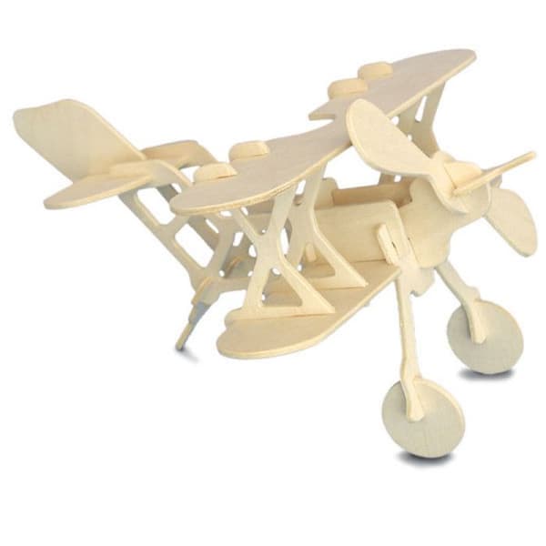 Byggsats - QUAY - Biplan - FSC-trä - H15cm x L25cm x P22cm - För barn från 5 år