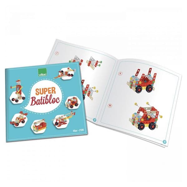 Byggleksak - VILAC - Super Batibloc - Trä - Röd - Blandad