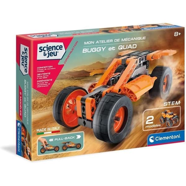 Clementoni - Vetenskap &amp; Spel - Friction Buggy &amp; Quad