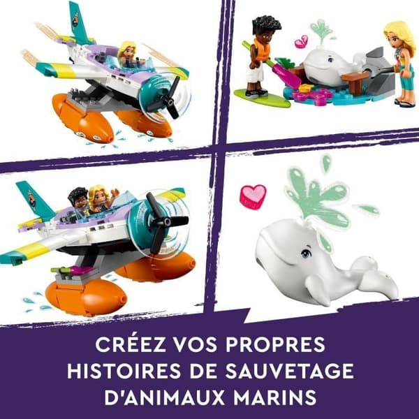 LEGO® Friends 41752 Sea Rescue Sjöflygplan leksaksplan med valfigur och minidockor