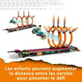 Miniatyrbild 4 av 6: LEGO® City Stuntz 60357 Stuntutmaning: Eldringar, motorcykelleksak med lastbil