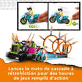 Miniatyrbild 5 av 6: LEGO® City Stuntz 60357 Stuntutmaning: Eldringar, motorcykelleksak med lastbil