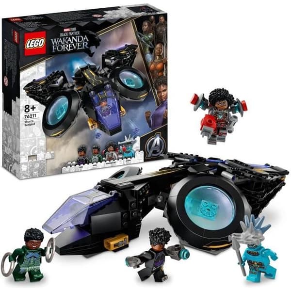 LEGO Marvel 76211 Shuri's Sunbird, Leksaksskepp, Black Panther-minifigurer, Superhjältar