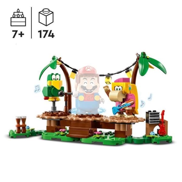 LEGO® Super Mario 71421 Dixie Kong Jungle Concert Expansion Set, kombinera med startpaket