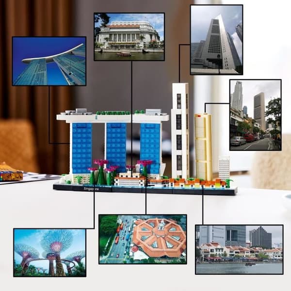 LEGO® 21057 Singapore arkitektur, hantverk för vuxna, Skyline Collection, heminredning