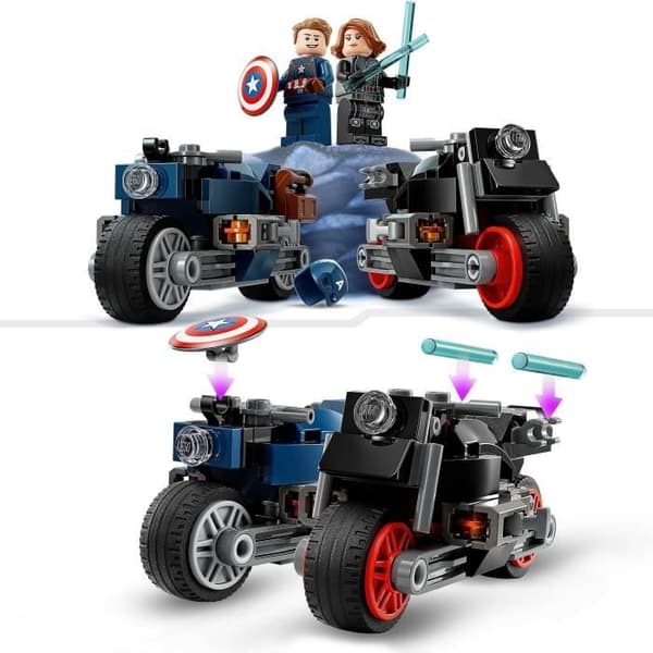 LEGO® Marvel 76260 Black Widow och Captain Americas motorcyklar, Toy Avengers Age of Ultron