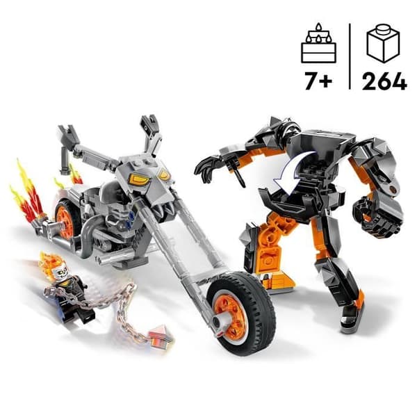 LEGO® Marvel 76245 Ghost Riders robot och motorcykel, leksak med superhjältefigur