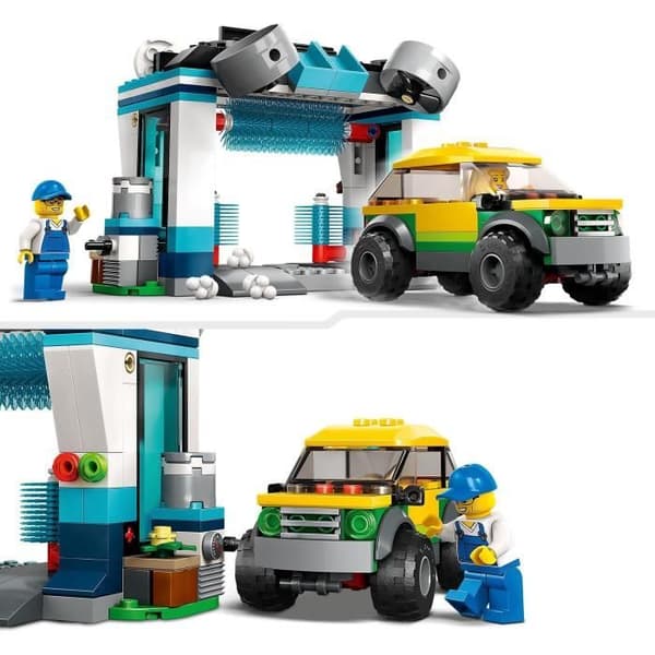 LEGO® City 60362 biltvätt, leksak för barn från 6 år och uppåt, med bil och minifigurer