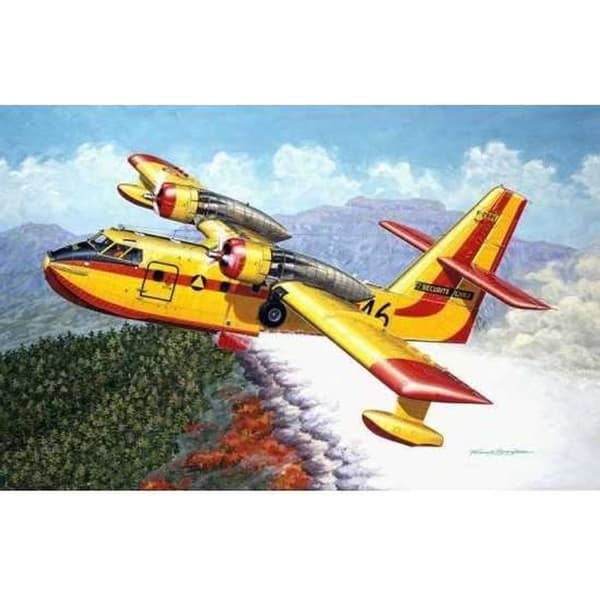 Canadair CL.215 flygplansmodell - HELLER - Skala 1/72 - Gul - Flerfärgad
