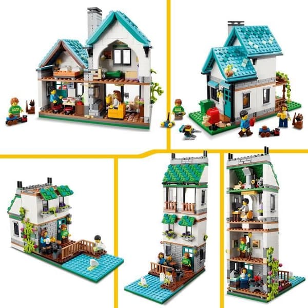 LEGO® Creator 3-i-1 31139 Välkomsthusmodellsats med 3 olika hus och minifigurer