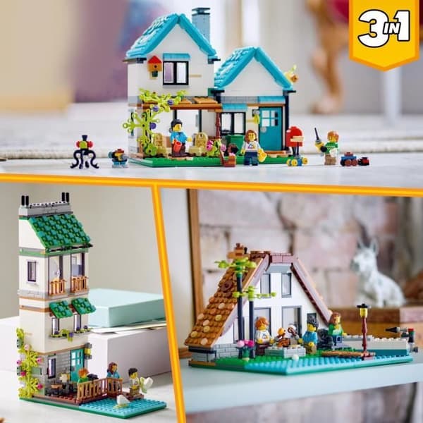 LEGO® Creator 3-i-1 31139 Välkomsthusmodellsats med 3 olika hus och minifigurer