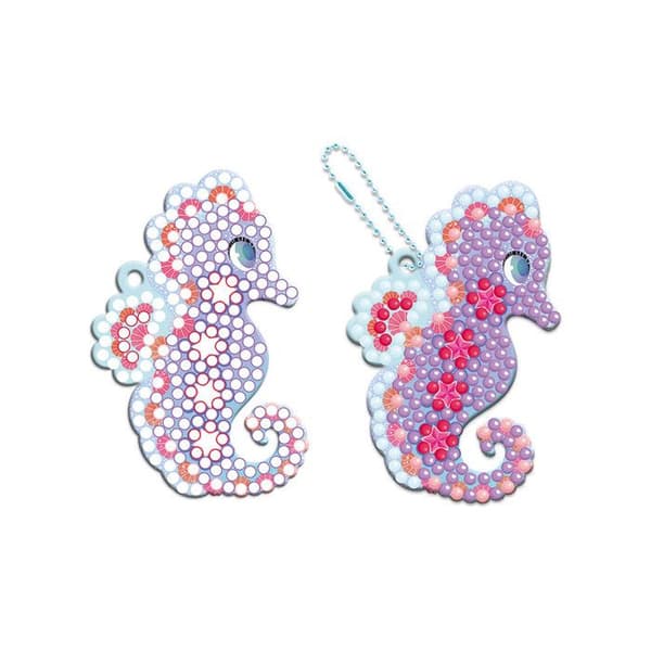 Kit Kreativ Hobby - Hachette - Magiska Havet - 3 Nyckelringar - Mini-Strass - Från 7 år