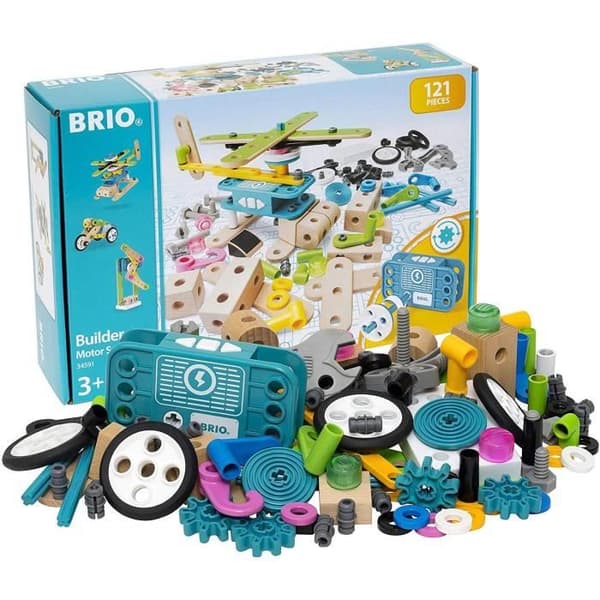 Byggare och motorlåda 121 delar - BRIO - 34591 - Byggspel