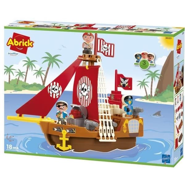 Piratskepp - Byggspel - Från 18 månader - ABRICK