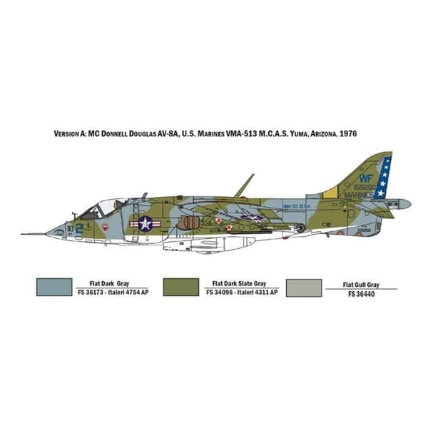 Flygplansmodell: AV-8A Harrier Single Wing Unik Färg
