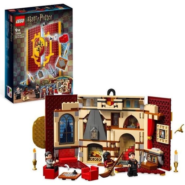LEGO® Harry Potter 76409 Gryffindor husvapen, leksak med 3 minifigurer, Hogwarts slott