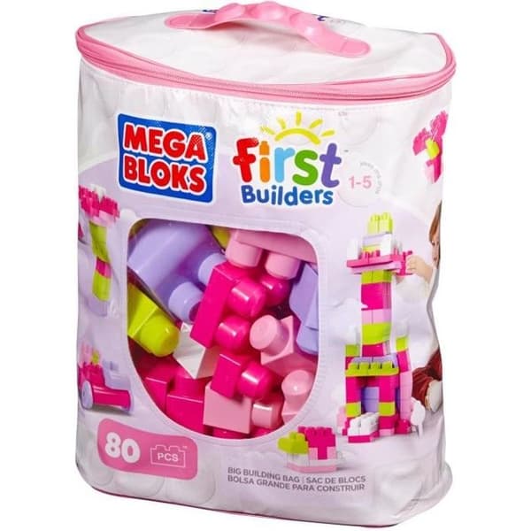 MEGA BLOKS First Builders Pink Bag 80 block - 12 månader och +