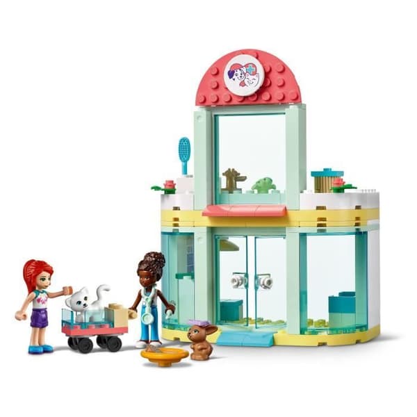 LEGO® 41695 Friends Veterinärkliniken, Leksak för barn +4 år med Mia Mini-docka, Djurfigurer, presentidé