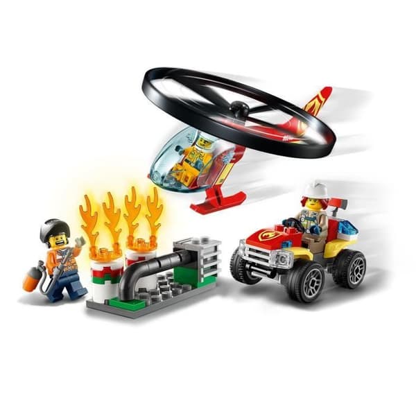 LEGO® City 60248 Brandhelikopterinsats, flygande leksak med fyrhjuling för barn från 5 år