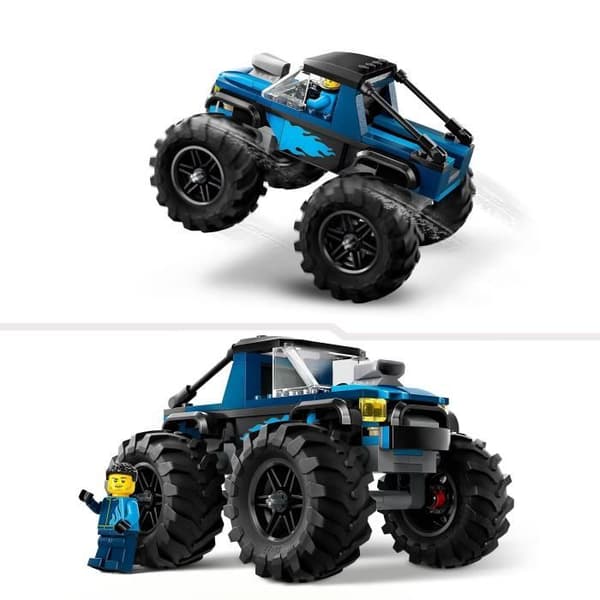 LEGO® 60402 City Den blå monstertrucken, terränglastbilsleksak och förarminifigur, barnpresent