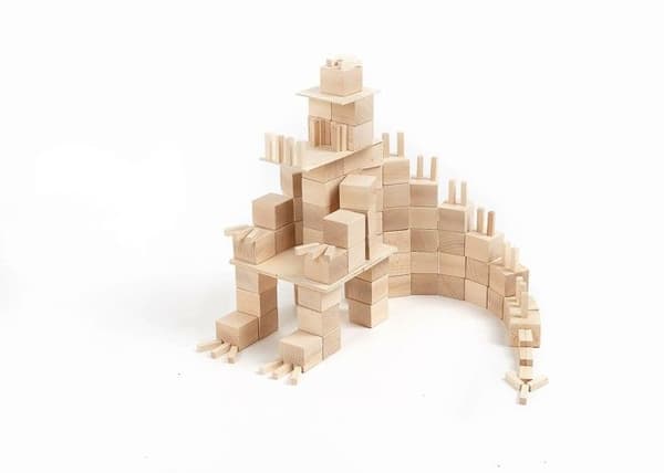 Byggklossar - Just Blocks - Medium Pack Just Blocks - 166 delar - Naturligt trä - FSC-certifierat
