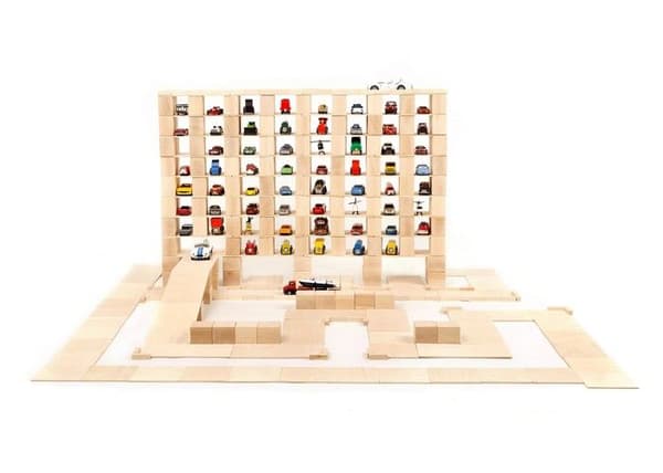 Byggklossar - Just Blocks - Stort paket Just Blocks - 338 st - Naturligt trä - FSC-certifierad