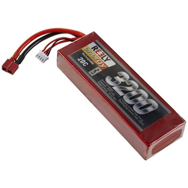 Reely Batteripaket (LiPo) 11,1 V 3200 mAh Antal celler: 3 T-pluggsystem med hårdfodral