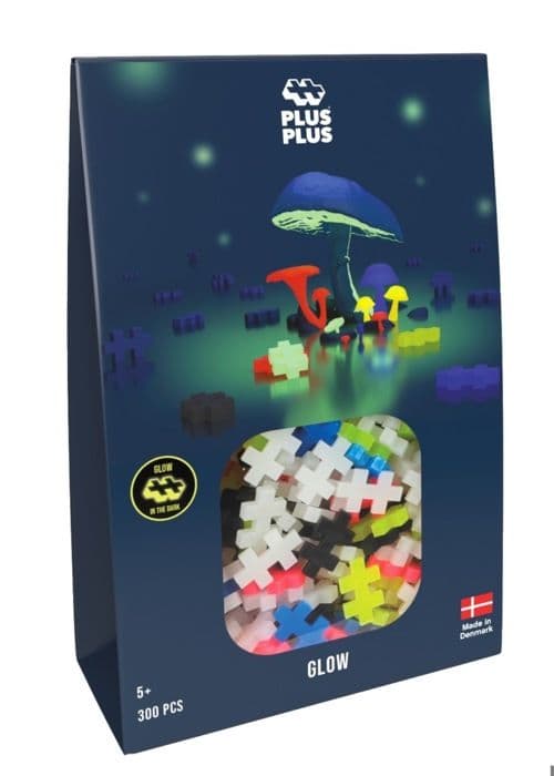 Byggspel - Plus Plus - Mini - 300 stycken - Fosforescerande - Blandat