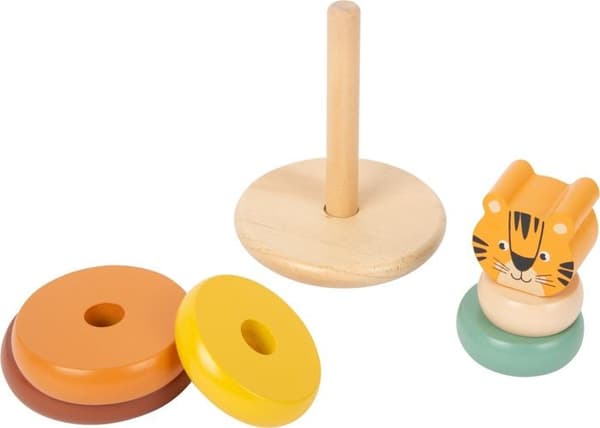 Small Foot junior safari tigerstapeltorn 14 cm trä 7 st