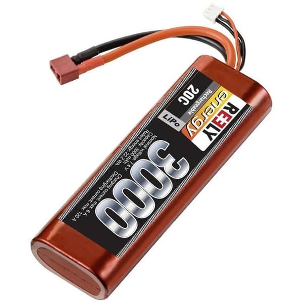 Reely Batteripaket (LiPo) 7,4 V 3000 mAh Antal celler: 2 20 C hardcase stick T-pluggsystem
