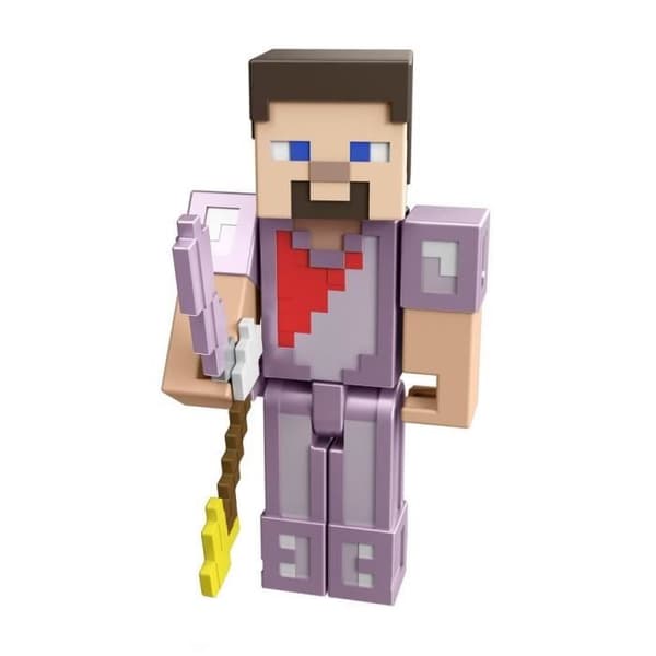 Minecraft - Ultimate Ender Dragon box-set, 50 cm med dimmandad, Steve-figur och stridstillbehör - Statyett - Från 6