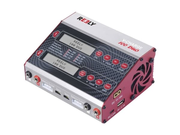 Reely V-Charge 100 Duo Modellbau-Multifunktionsladegerät 12 V, 230 V 10 A (RE-8273856)