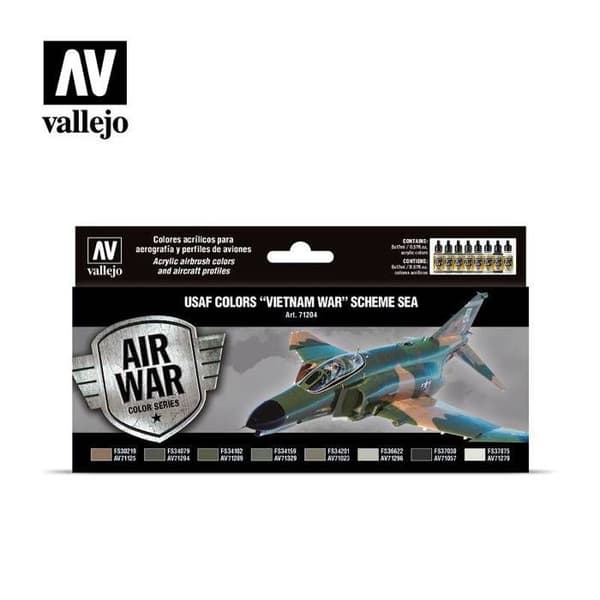 Usaf Vietnam War Sea Vallejo Paint Set - VALLEJO - 8x17ml - 71204 - Brun - Vuxen - Blandat