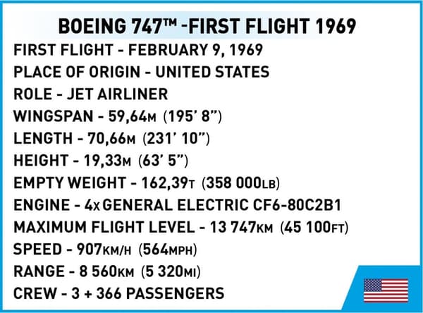 Cobi Boeing 747 First Flight 1969