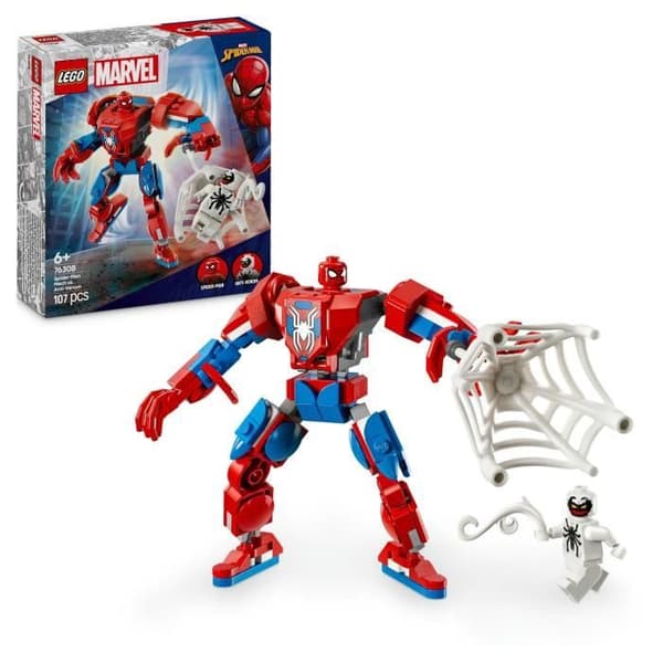 LEGO Marvel 76308 Spider-Man's Mech vs. Anti-Venom - Superhjältespel för åldrar 6