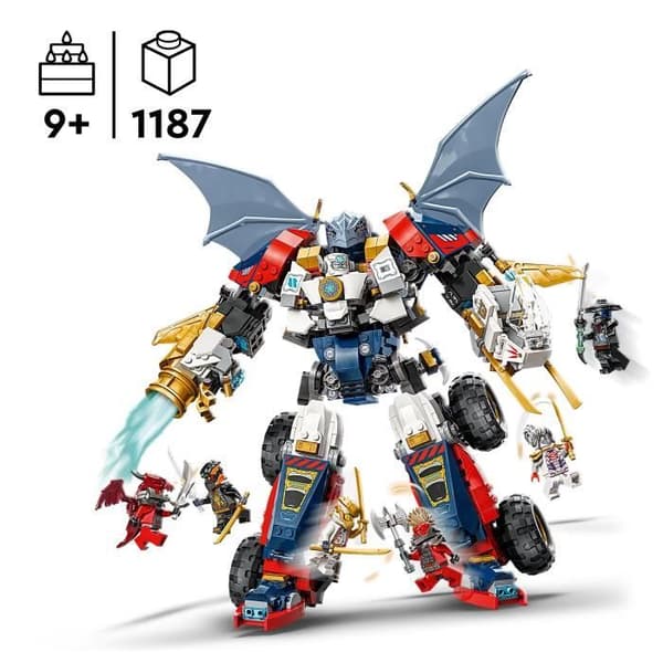 LEGO NINJAGO 71834 Zanes Ultra Combo Robot - 4-i-1 byggset för åldrar 9