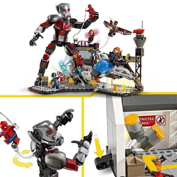 LEGO Marvel 76314 Captain America's Battle: Civil War - Leksak för 10-årig pojke