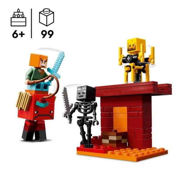 LEGO Minecraft 21266 Nether Lava Battle - Leksak för videospelsfans