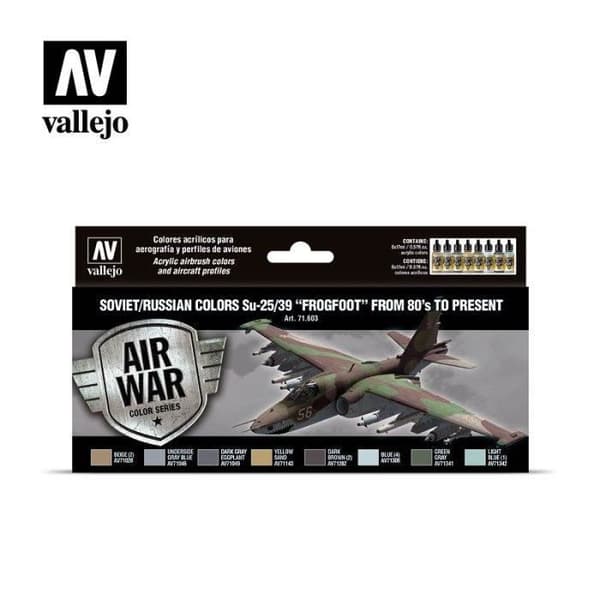 Sovjetiska/ryska färger Su-25/39 "FROGFOOT" från 80-talet till nutid