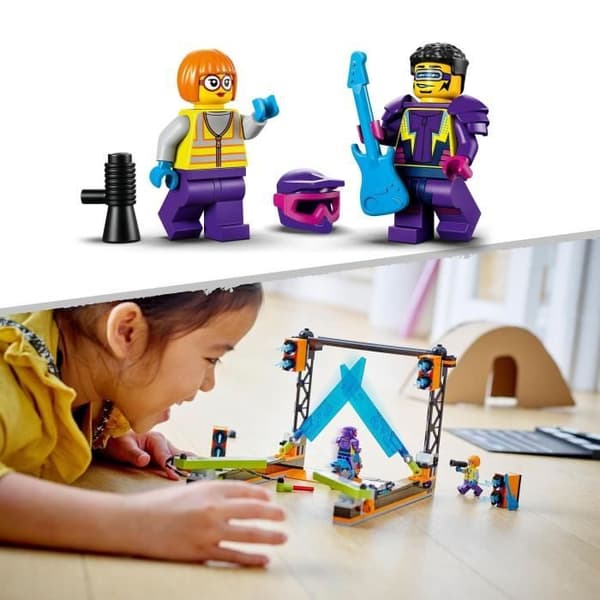 LEGO® 60340 City Stuntz Stuntutmaningen: Bladen, Dirt Bike Toy med Stunt Rider för pojkar och flickor från 5 år och uppåt