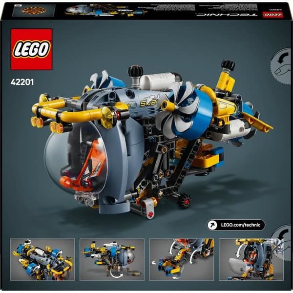 LEGO Technic 42201 The Deep Sea Research Submarine - Byggsats från 9 år gammal